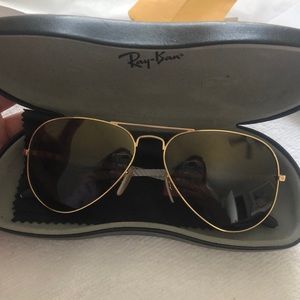 Polarized Ray Ban  Chromance Aviator Sunglasses